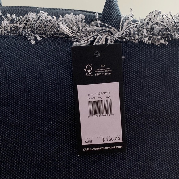 Karl Lagerfeld Margot Fringe Zip Canvas Tote - Picture 7 of 12